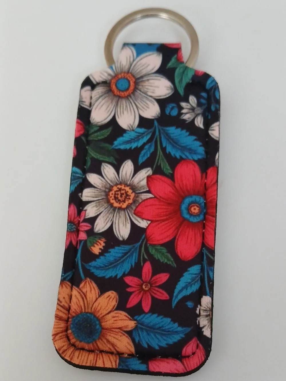 Fashion Jewelry Floral Key/Card Holder in Black, Red, Blue, Orange, White
